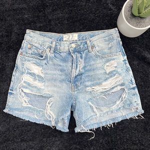 We the Free Distressed Denim Shorts